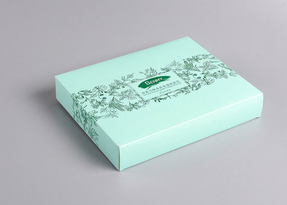 Scatola d'imballaggio del prodotto su ordinazione cosmetico, scatole al minuto su ordinazione con il bollo dell'oro verde