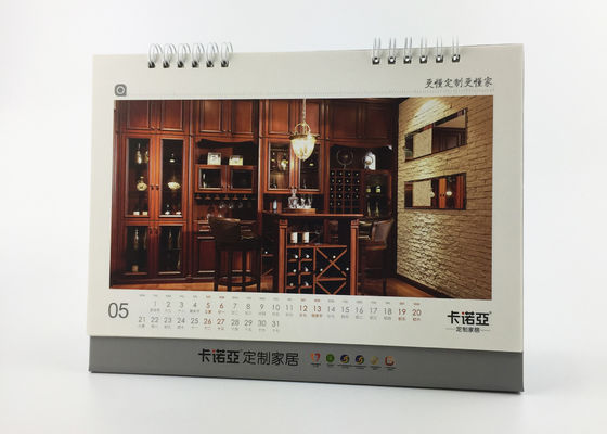 Calendario da scrivania grazioso della carta patinata, calendari da scrivania diritti di piccola impresa per gli annunci