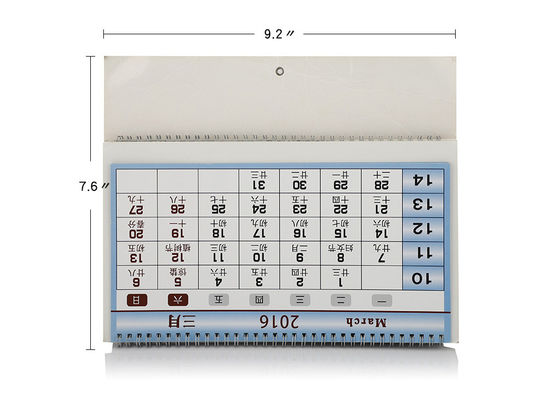 Stampa personalizzabile di logo dei calendari murali della carta patinata ricoperta e lucido laminato