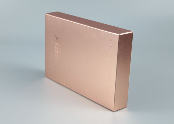 Materiale d'imballaggio stampato pianura riutilizzabile della carta kraft delle scatole con incidere dell'oro