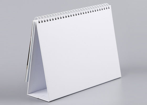 Metallo bianco Y - O del calendario da scrivania dell'ufficio del triangolo che lega con il supporto della penna