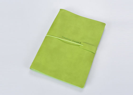 Cinghie elastiche piccolo multi taccuino tematico, taccuino della copertura di cartone di verde di erba