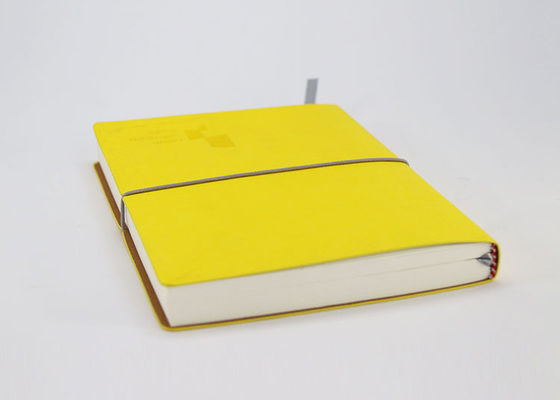 Carta offset giallo limone elastica del taccuino della copertina di carta per la nota di affari