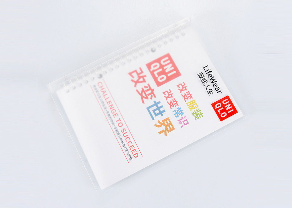 Materiale di plastica della carta offset del taccuino della copertina rigida del ribattino e logo personale